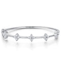 COSYA 2.5mm Flower Moissanite Bangles Bracelet for Women S925 Silver Plated 18K Gold Clover Lab Diamond Luxury Fine Jewelry Gift